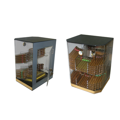 coffret d'étalage acrylique de cigare d'humidificateur de vitrine de partie supérieure du comptoir d'acrylique de 6mm