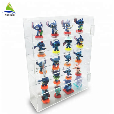 Coffret d'étalage acrylique transparent de jouet de décoration d'étagère de vitrine de partie supérieure du comptoir
