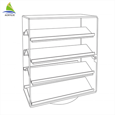 Polonais en cristal de vitrines de plancher de plexiglass d'étalage de cas acrylique au détail de coffret