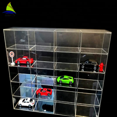 Bâti acrylique de mur d'étalage de jouets d'affichage de mur de vitrine de voiture acrylique commerciale de jouet