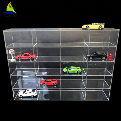 Bâti acrylique de mur d'étalage de jouets d'affichage de mur de vitrine de voiture acrylique commerciale de jouet