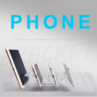 Petits présentoirs acryliques de vente au détail de protection de téléphone portable d'espace libre d'affichage de partie supérieure du comptoir
