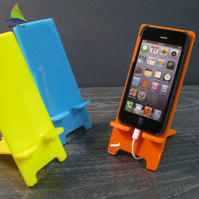 Téléphone portable acrylique de magasin de perspex acrylique coloré d'affichage montrant le support