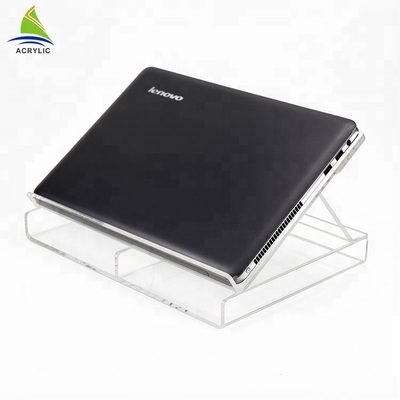 Support acrylique de bureau adapté aux besoins du client d'ordinateur portable de magasin d'affichage de mode d'espace libre acrylique de conception