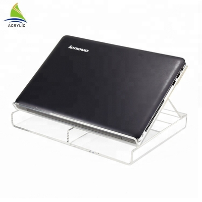 Support acrylique de bureau adapté aux besoins du client d'ordinateur portable de magasin d'affichage de mode d'espace libre acrylique de conception