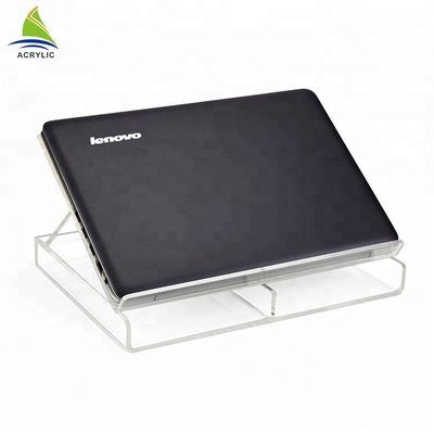 Support acrylique de bureau adapté aux besoins du client d'ordinateur portable de magasin d'affichage de mode d'espace libre acrylique de conception