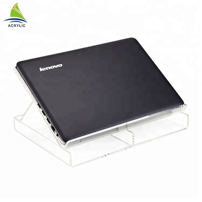 Support acrylique de bureau adapté aux besoins du client d'ordinateur portable de magasin d'affichage de mode d'espace libre acrylique de conception