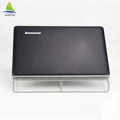 Support acrylique de bureau adapté aux besoins du client d'ordinateur portable de magasin d'affichage de mode d'espace libre acrylique de conception