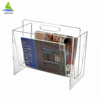 Support de journal acrylique adapté aux besoins du client de magazine de support acrylique de carte postale qui respecte l'environnement