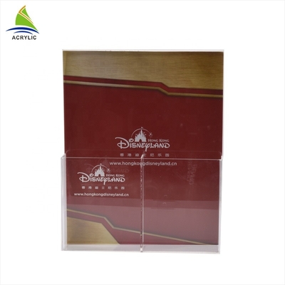 Support acrylique moderne de brochure, support acrylique de tract pour la certification du bureau ccc