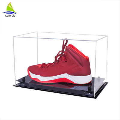 Grands présentoirs acryliques acryliques promotionnels de boîte/Nike de présentation d'espadrille