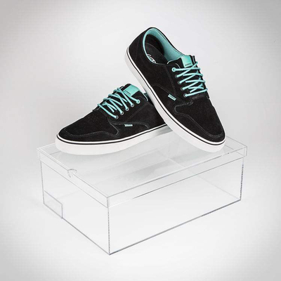 Grands présentoirs acryliques acryliques promotionnels de boîte/Nike de présentation d'espadrille