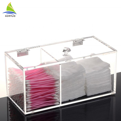 1L dégagent la protection de coton et le Q - support acrylique d'écouvillon de coton d'organisateur d'astuce
