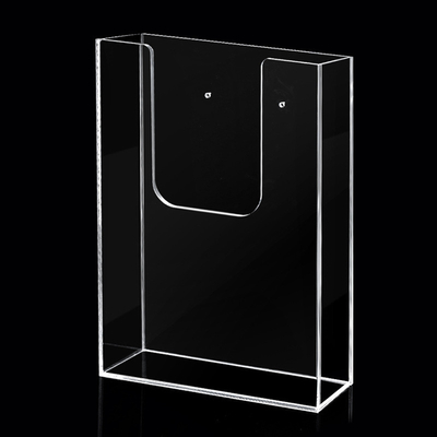 Supports acryliques de brochure d'OEM, support fixé au mur du tract A4 du plastique 1/3