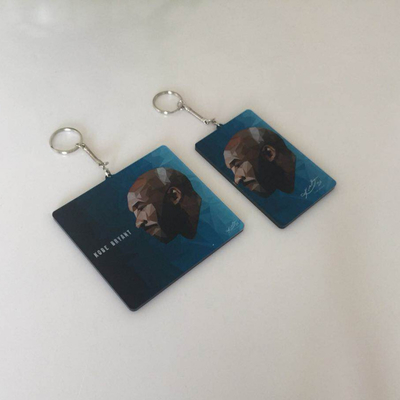 Keychains acrylique fait sur commande imprimé par mode pour annoncer des cadeaux faciles à nettoyer
