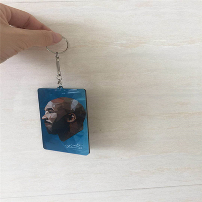 Keychains acrylique fait sur commande imprimé par mode pour annoncer des cadeaux faciles à nettoyer