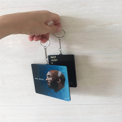 Keychains acrylique fait sur commande imprimé par mode pour annoncer des cadeaux faciles à nettoyer
