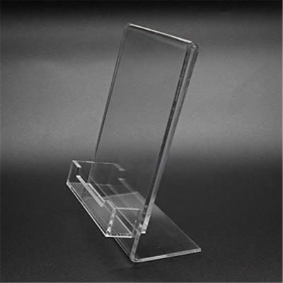 5&quot; X 7&quot; support de signe d'insertion incliné par acrylique de plexiglass de lucite avec la poche de carte de visite professionnelle de visite