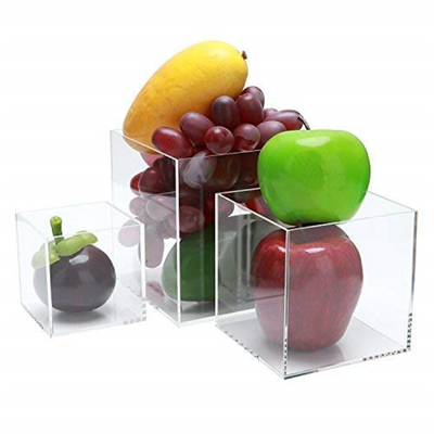 Coloré 5 boîtes de présentation en verre latérales de cube/grand cube acrylique clair en affichage