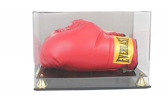 Caisson lumineux mené acrylique de luxe, vitrine faite sur commande de gant de boxe de taille