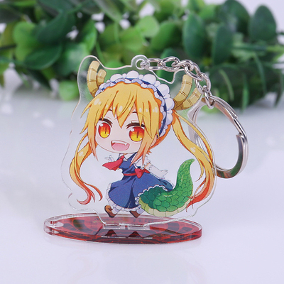 Anime acrylique fait sur commande Keychain acrylique imprimé par figure de voyageur debout de vitrine de partie supérieure du comptoir