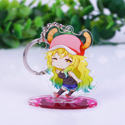 Anime acrylique fait sur commande Keychain acrylique imprimé par figure de voyageur debout de vitrine de partie supérieure du comptoir