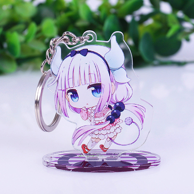Anime acrylique fait sur commande Keychain acrylique imprimé par figure de voyageur debout de vitrine de partie supérieure du comptoir