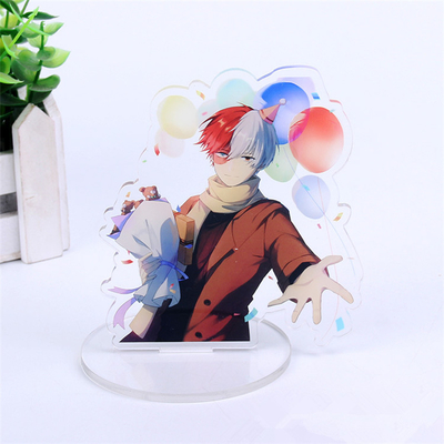 La photo créative d'anime de voyageur debout d'affichage acrylique fait sur commande a imprimé le voyageur debout de table de la publicité
