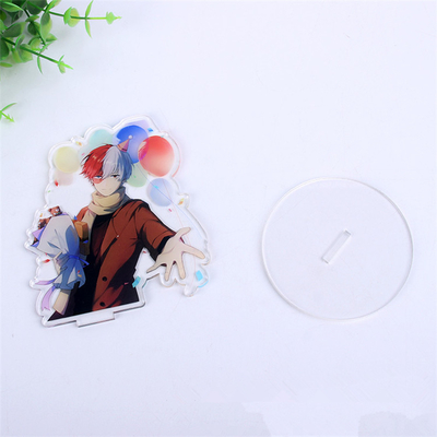 La photo créative d'anime de voyageur debout d'affichage acrylique fait sur commande a imprimé le voyageur debout de table de la publicité