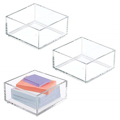 Supports acryliques clairs adaptés aux besoins du client de brochure de la lucite 4x6/support collant bloc-notes de papier