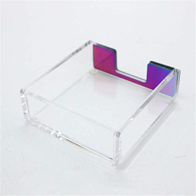 Supports acryliques clairs adaptés aux besoins du client de brochure de la lucite 4x6/support collant bloc-notes de papier