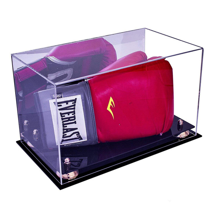 Boîte de présentation acrylique de luxe qui respecte l'environnement de gant de boxe pouces de W11 X de D8 x de H8.5