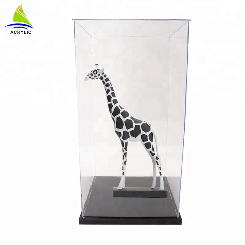 Boîte claire adaptée aux besoins du client décorative de présentation de plan de travail de luxe acrylique carré à haute brillance de boîte