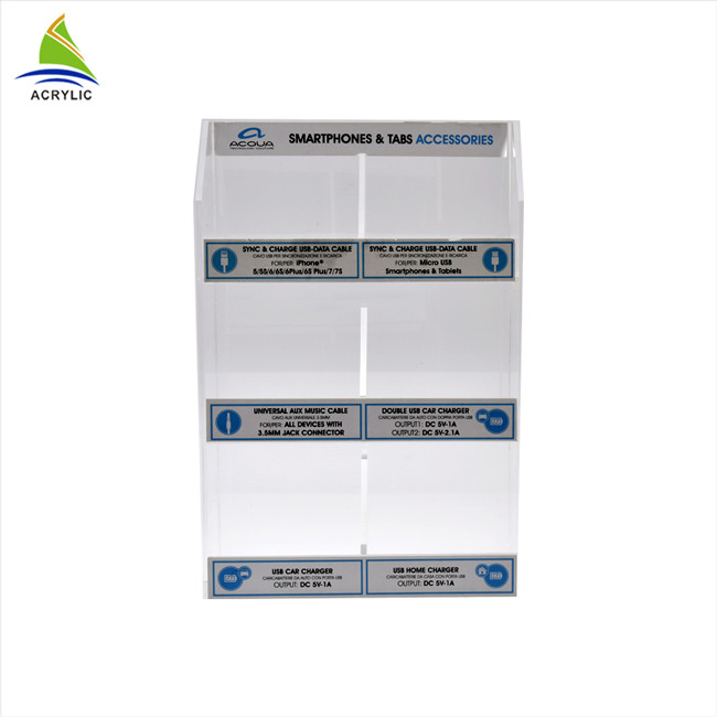 Épaisseur accessoire de l'affichage 3mm de magasin de téléphone portable acrylique acrylique à haute brillance d'affichage