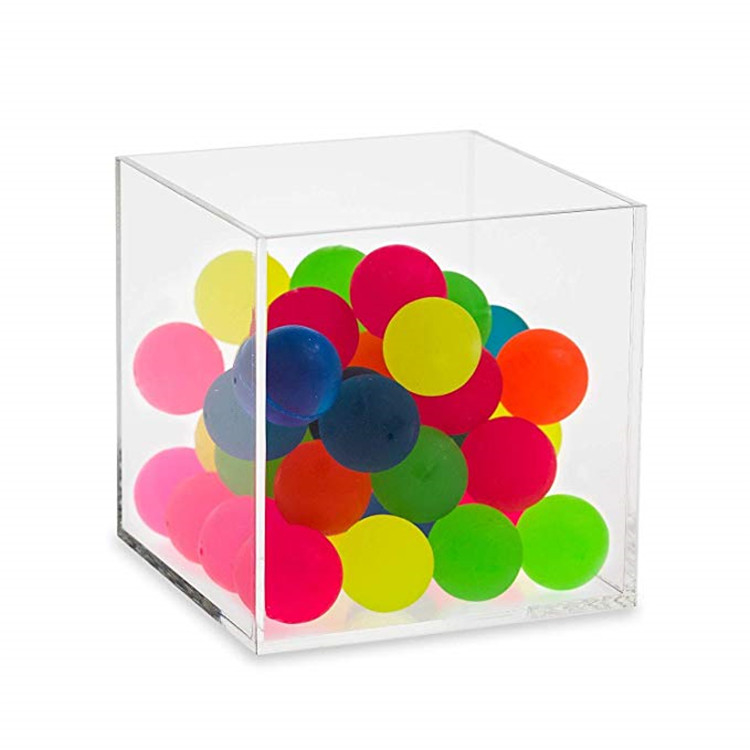 Coloré 5 boîtes de présentation en verre latérales de cube/grand cube acrylique clair en affichage